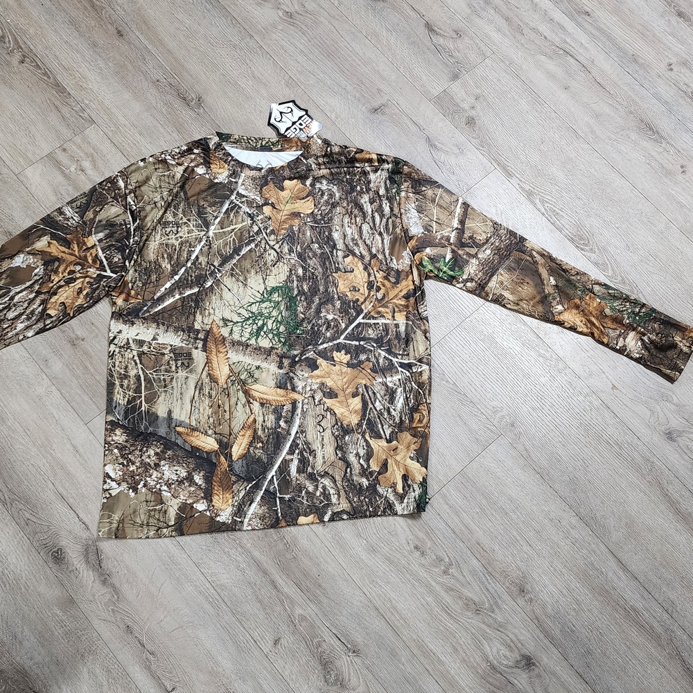 Realtree Brown and Green Long Sleeve Camouflage Tee